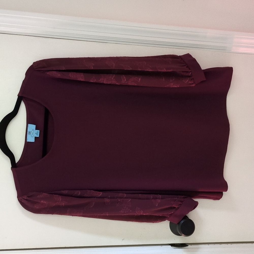 CeCe burgundy blouse